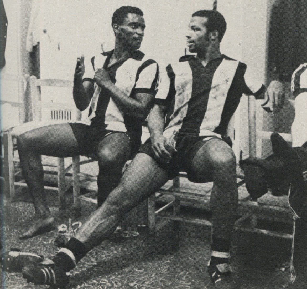 Theleaguemag's tweet photo. Laurie Cunningham and Cyrille Regis of West Bromwich Albion https://t.co/iVPZEhlKI5