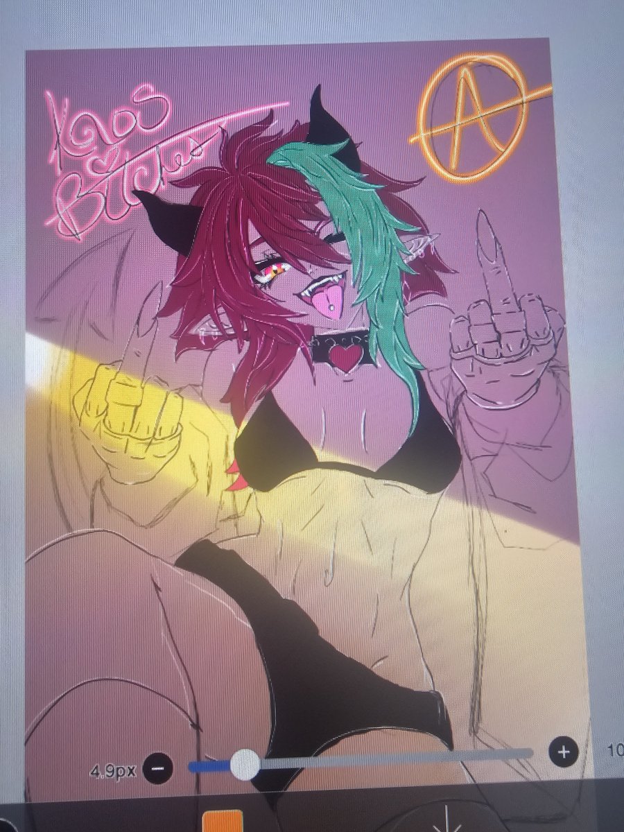 KettooniVT's tweet photo. @TheVigiTweet She's literally just my D&amp;D character.  I've been having so much fun causing chaos with her that I wanted to keep her alive outside the D&amp;D sessions.  Still working on the sketch. https://t.co/5iMxEIucbE