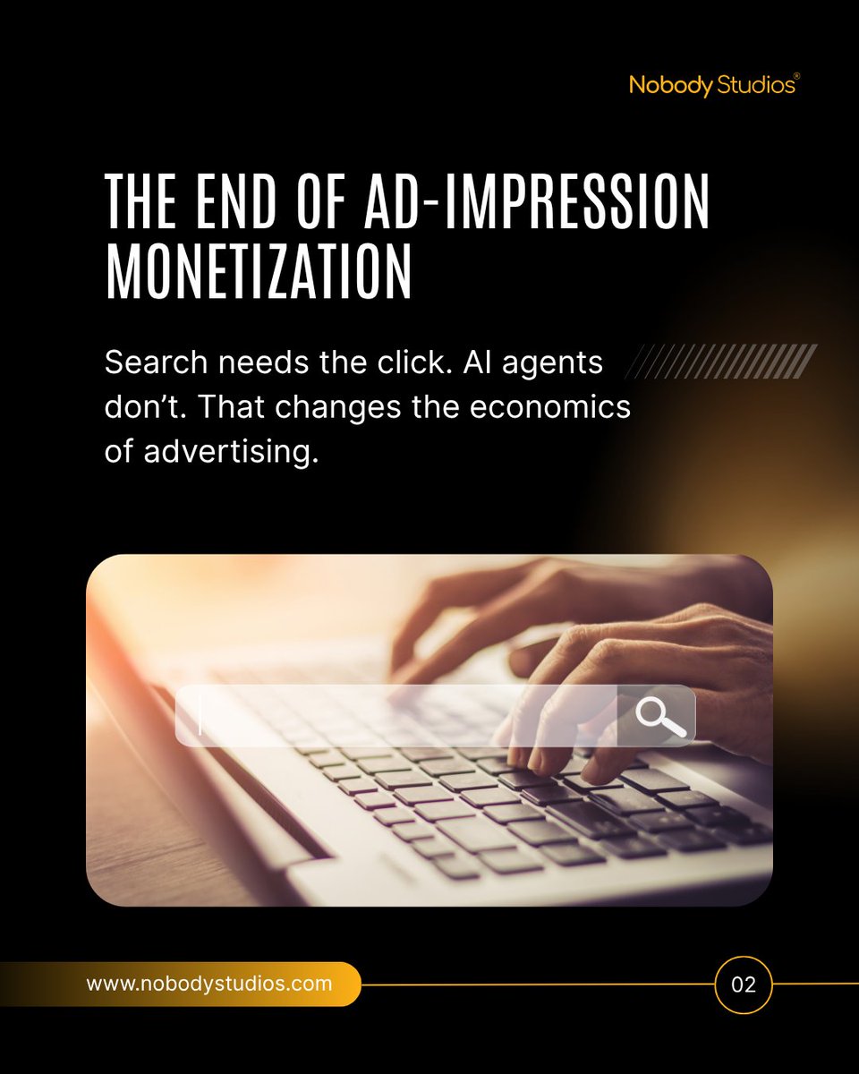 NobodyCrowd's tweet photo. Search helped us find information. AI agents are built to act on it. When software executes tasks directly without clicking through search results, business models change overnight. SEO is becoming AEO. Don't just optimize to be found, optimize for AI to take action. #NS https://t.co/24GUdOM12P