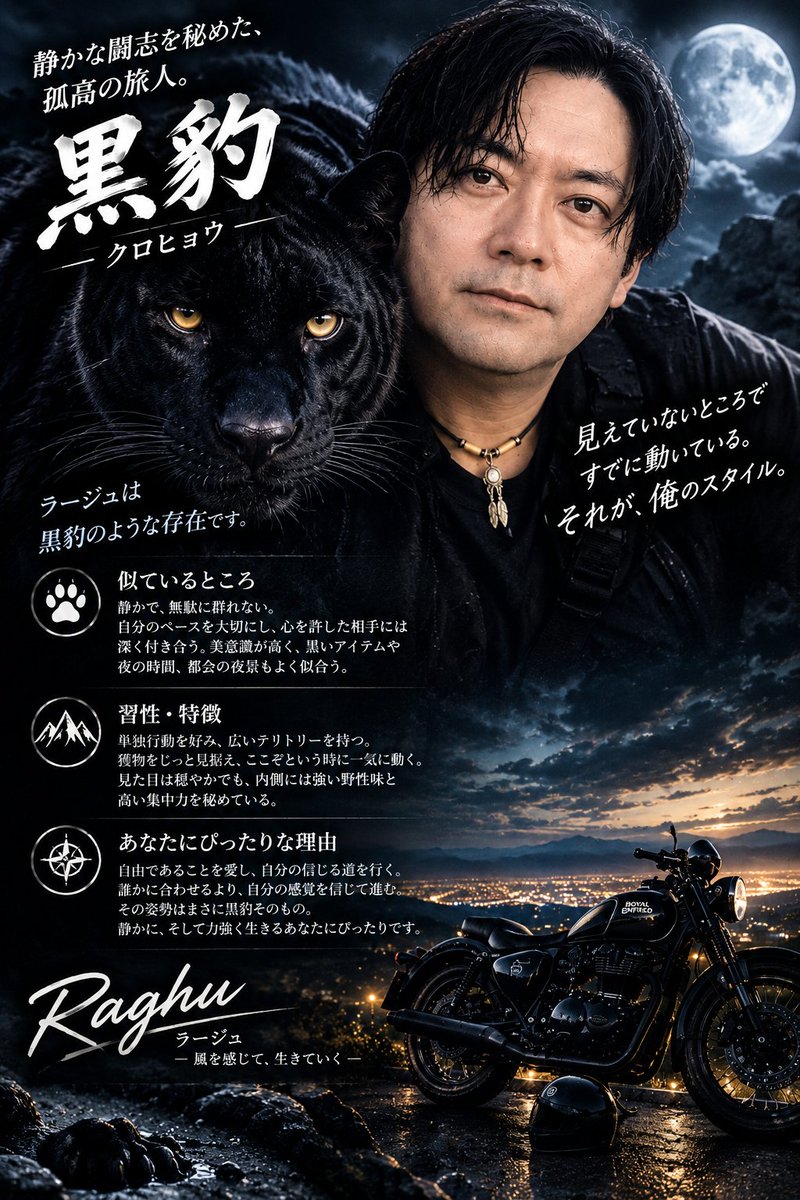 raguel69_fallen's tweet photo. 流行りの「ChatGPT動物診断」やってみた。
豚とか熊じゃなくて良かった💦 https://t.co/59vpm9P58x