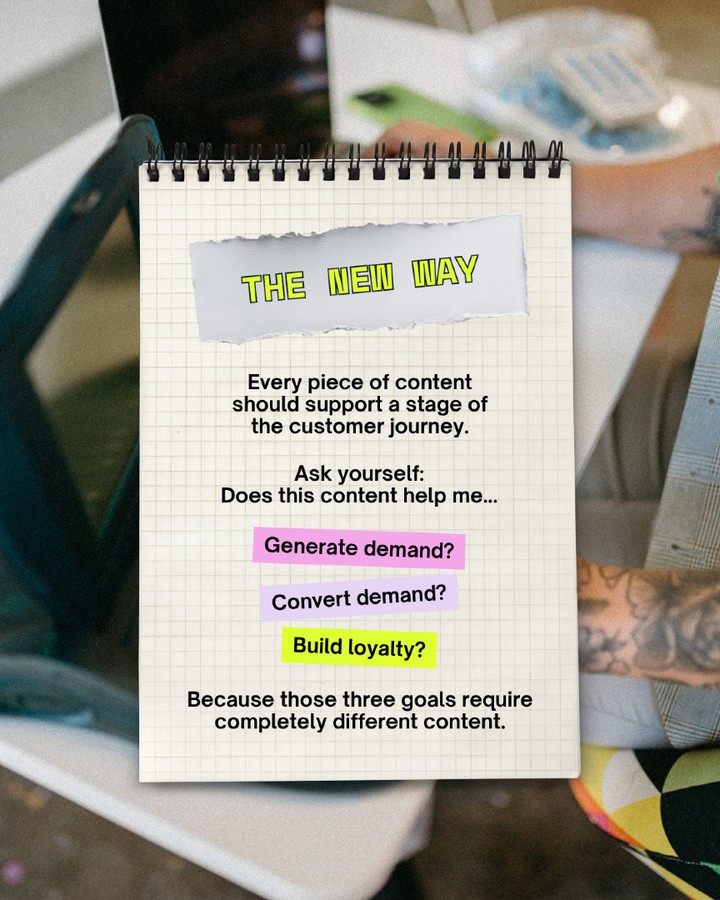 ClintPanza1y's tweet photo. Still building your content strategy around pillars like “educational” and “inspirational”? It’s time to ditch the old playbook and focus on what your content is meant to achieve. Want a strategy built for your brand? Let’s chat. https://t.co/fC3UzwmSpK