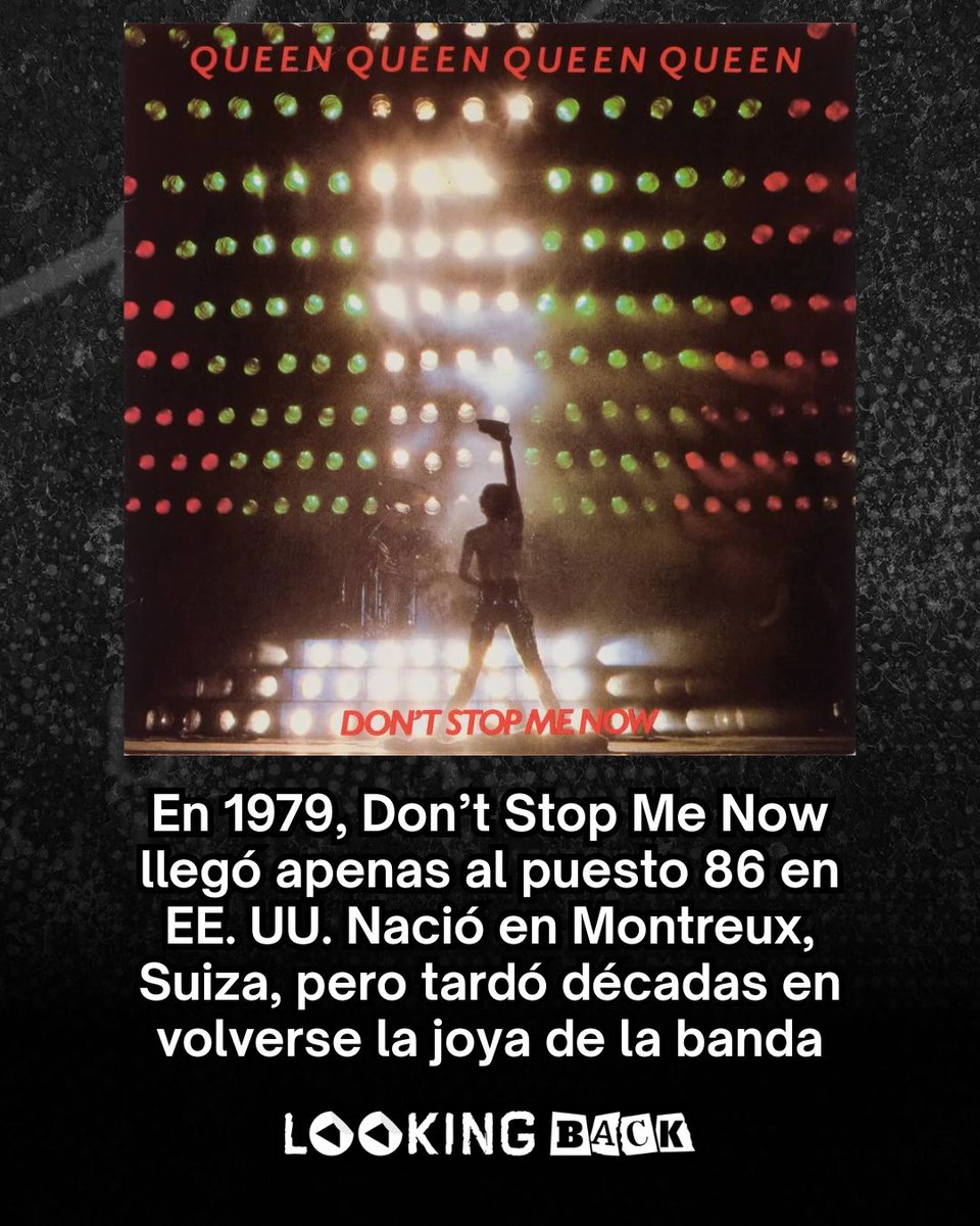 lookingback95's tweet photo. Freddie Mercury la escribiรณ en Montreux en un momento de pura euforia โก๐ถ Donโt Stop Me Now pasรณ de tener un รฉxito moderado a superar 1.8 mil millones de reproducciones. Conoce la historia secreta detrรกs de este temazo ๐
https://t.co/a4aWDFGkGv #MusicHistory #Rock #QueenForever https://t.co/0ybIMW6k5V