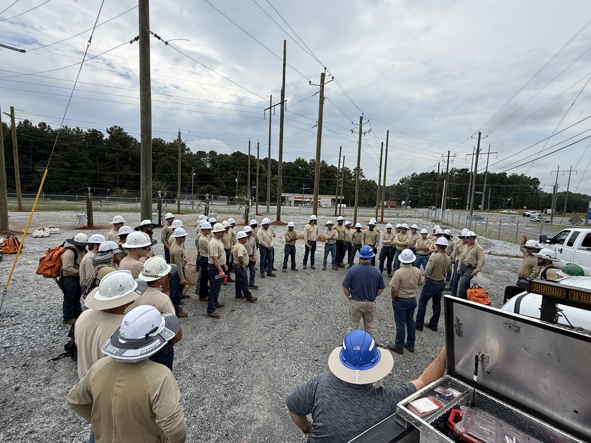 GeorgiaPower's tweet photo. Great teams are built through continuous learning. 💡

📸 Pictured here is our new training field at our Lawrenceville headquarters, where crews can train, practice safety techniques, and continue learning the trade. These training fields are designed to help employees gain experience, practice safely, and develop the skills needed to meet our customers' energy needs for years to come.

As Distribution Manager Walt Dukes said, “With this training field we are creating an environment where people can learn, practice, make mistakes safely, ask questions, challenge themselves and become better at what they do.” ⚡

By investing in our people today, we're preparing for tomorrow.