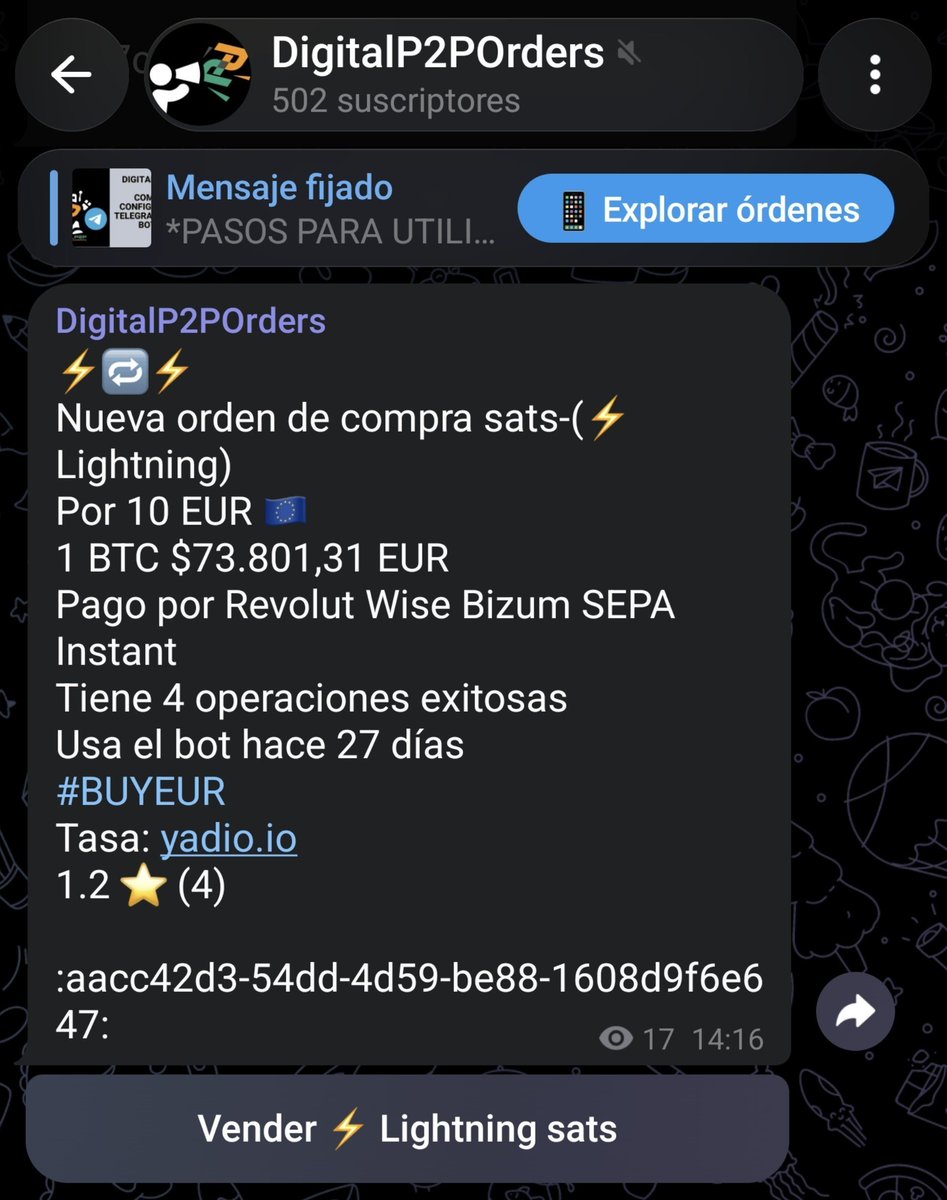 josebitcoiner's tweet photo. European Bitcoiners 🇪🇺

LFGGGGGG 🔥😎

.@DigitalP2PBot ⚡️🤖 NON KYC! 

$BTC https://t.co/1uKH5YgRwM
