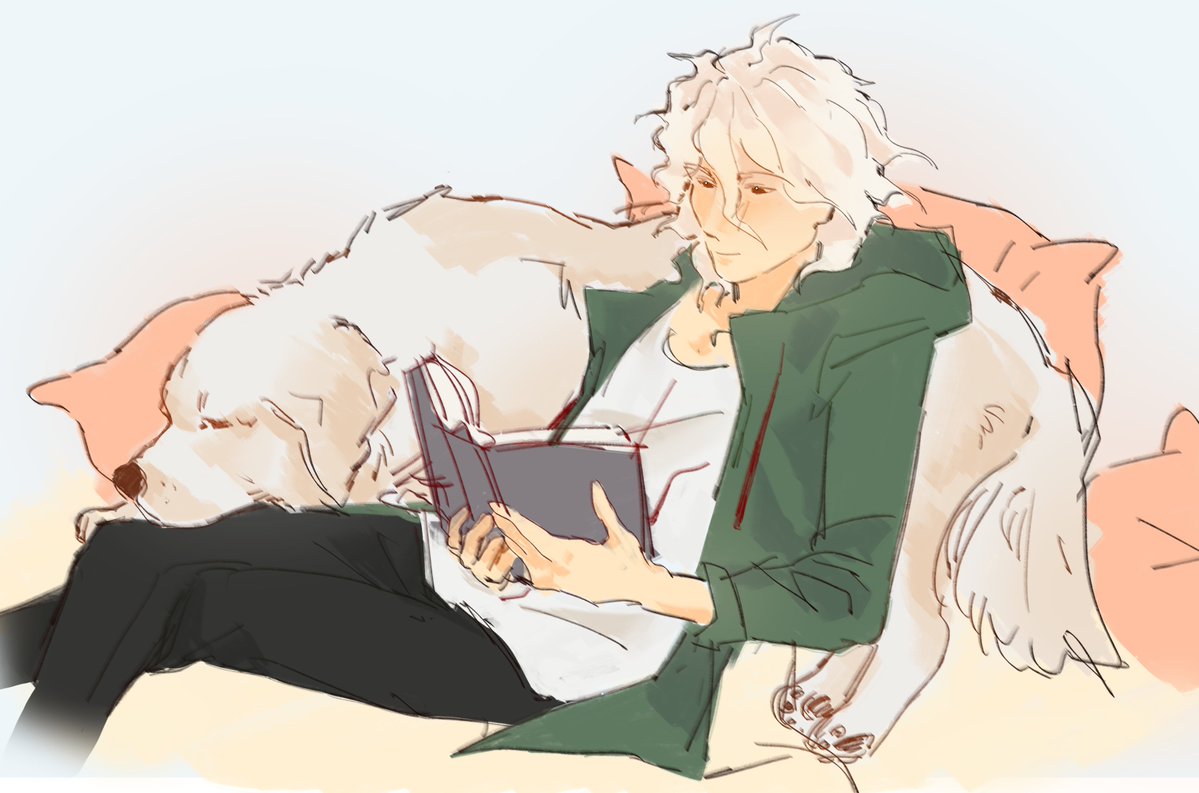 4po_11o's tweet photo. hello more nagito and his dog brainrot I am inside my little jolly headspace where they're both happy and well https://t.co/WVPOpqz57X