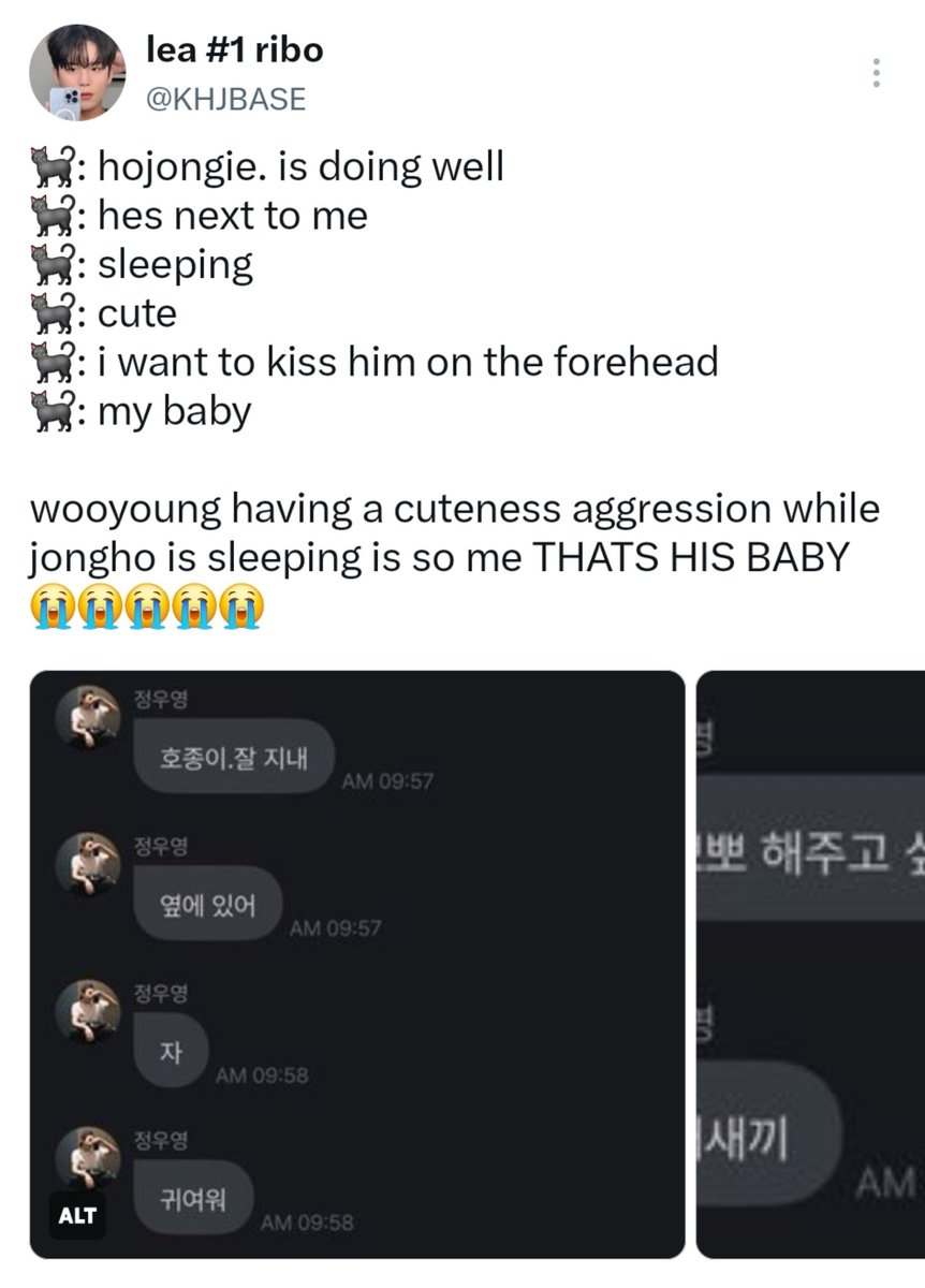 jhs_rev's tweet photo. wooyoung calling jongho ‘my baby’ like he’s not only one year older than him https://t.co/wOZBA2gppI