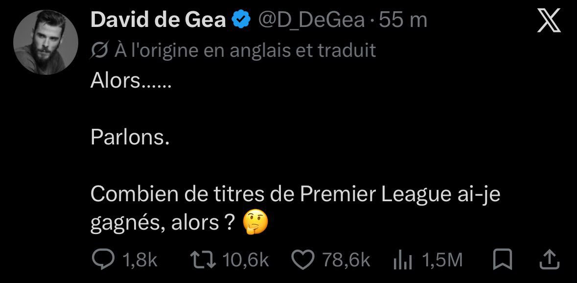 1SMi_'s tweet photo. 🚨🚨🚨🚨🚨 حارس يوناتيد السابق دي خيا عبر اكس: 

كم عدد القاب الدوري الممتاز الذي حققتها أذن؟🤔 https://t.co/kH3LTVubHa