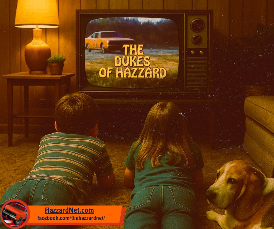 hazzardnet's tweet photo. Friday nights in the ‘80s meant popcorn, pajamas, and The Dukes of Hazzard on TV. Who remembers racing to the living room before the theme song started? #dukesofhazzard https://t.co/cc10Bve7t8