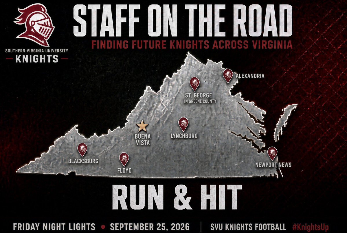 knight_ftbl's tweet photo. 🚨Virginia Recruits🚨

Our coaches are all across Virginia tonight recruiting and watching Friday night games! Keep a 👀 out for them! ✍🏼 out our questionnaire 👇🏼 to get evaluated.

#KnightsUp⚔️
#RunAndHit

https://t.co/P2fGS9J6zT https://t.co/Ds73vuZ91c