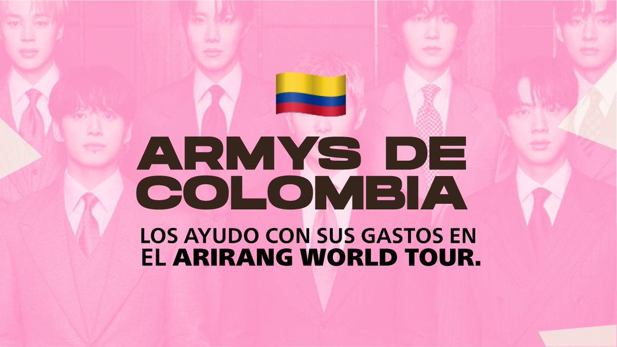 wnnerina's tweet photo. ✦ AYUDANDO A ARMYS COLOMBIAN@S CON SUS GASTOS PARA ARIRANG ✦ 🇨🇴

↳ estaré ayudando con dinero para algunos de sus gastos para ARIRANG este octubre ♡

Cómo entrar:
♡ Sígueme + RT
♡ Únete a wnner’s club y verifícate en Discord (link en el fijado)
♡ Comenta un aproximado de cuánto necesitas (no cantidad exacta) + para qué lo usarías: viaje, hospedaje, comida, merch, etc. ♡

BONUS: responde con una captura de que ya estás en wnner’s club <3

participación abierta hasta el 30 de septiembre ♡

───── SOLO COLOMBIA 🇨🇴 | estaré haciendo esto para otros países de LATAM durante el tour ♡