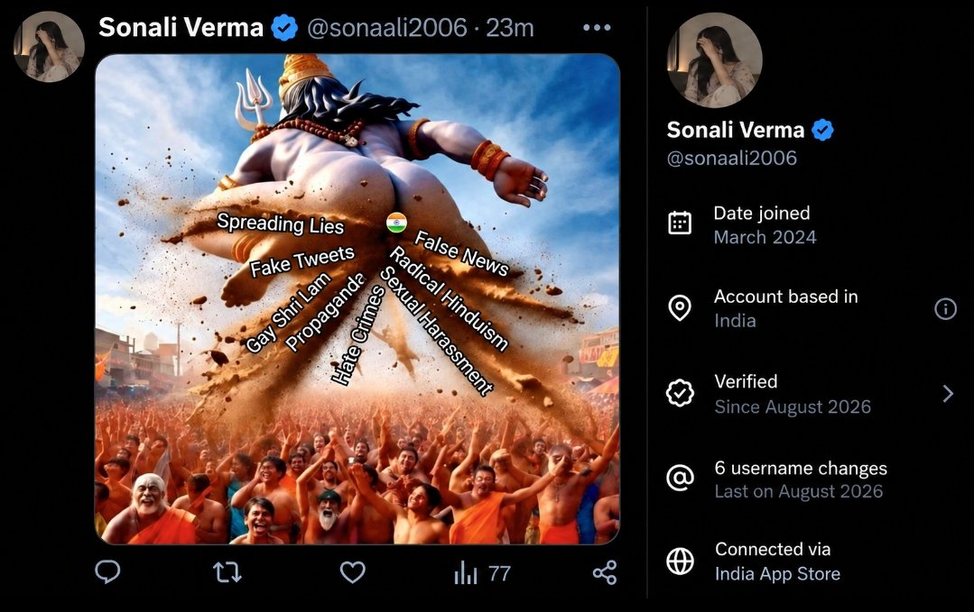 mujifren's tweet photo. Multiple Moslem accounts larping as Hindus have infiltrated Right Wing twitter

They influence the discourse, sow fake news and division among the right wingers

It is our collective duty to identify and root them out https://t.co/nS8LT9DfV6