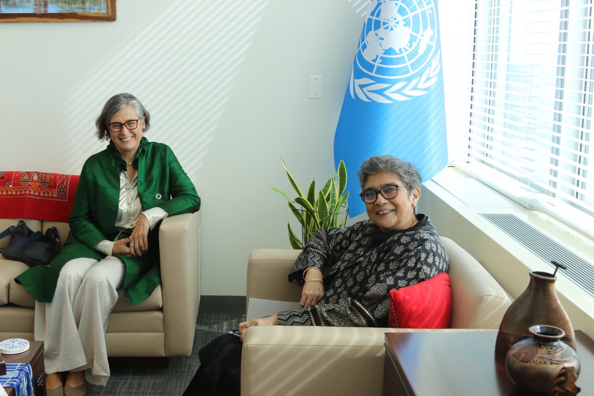 USGRabab_UN's tweet photo. Excellent discussion with @AnacludiaRossb1, on strengthening collaboration between @UNOHRLLS & @UNHABITAT to support #LDCs, #LLDCs & #SIDS in advancing sustainable urbanization. @UNOHRLLS looks forward to continued cooperation to deliver on #DPoA, #APoA & #ABAS. https://t.co/Zm9iCqyxAJ
