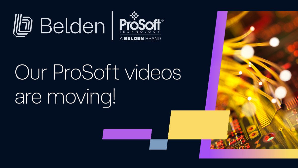 ProSoftTech's tweet photo. We're moving (kind of!). Make sure to follow our parent company Belden's YouTube channel to see ProSoft's most helpful videos, and other excellent resources from Belden and its connected brands. Subscribe here: https://t.co/RUbQecpdKT https://t.co/f4EmckCTVx