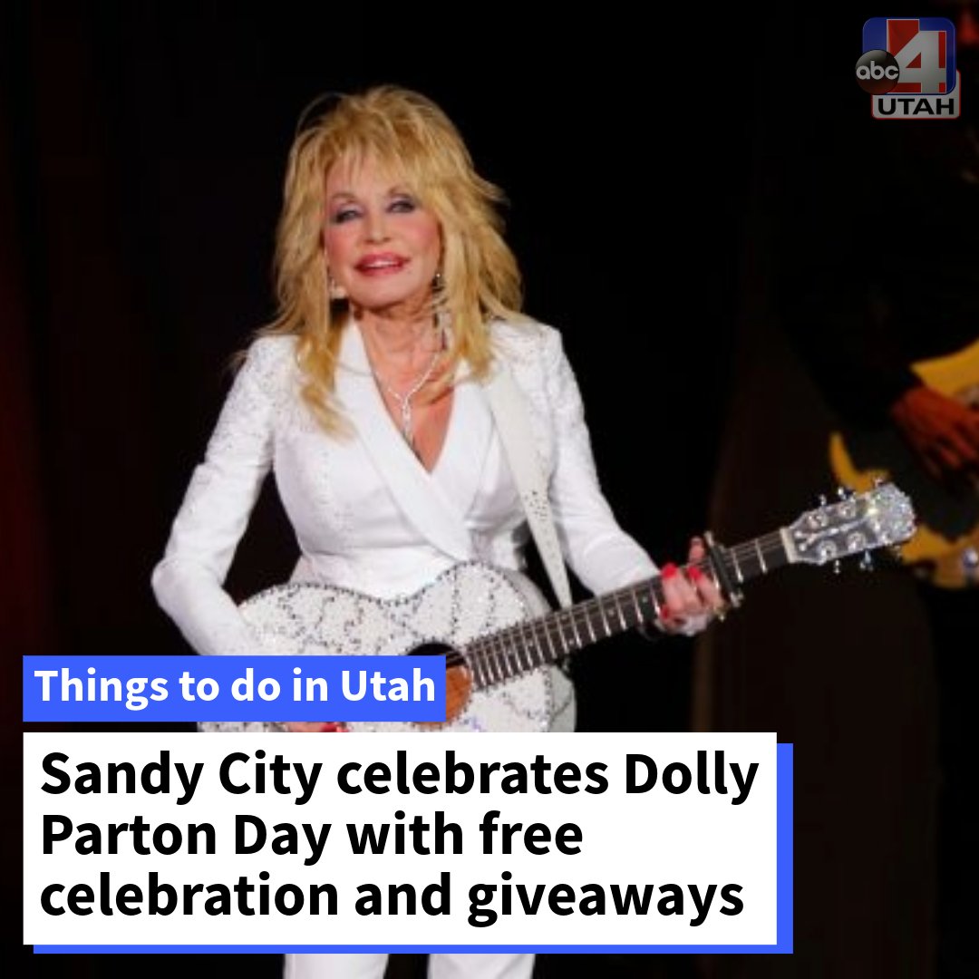 abc4utah's tweet photo. Sandy City is celebrating the life and legacy of Dolly Parton with a free celebration on Sept. 25, featuring a free movie viewing, giveaways, and a book drive.

Full story: https://t.co/ucj0ufUTQe https://t.co/8LfTY5MjFl