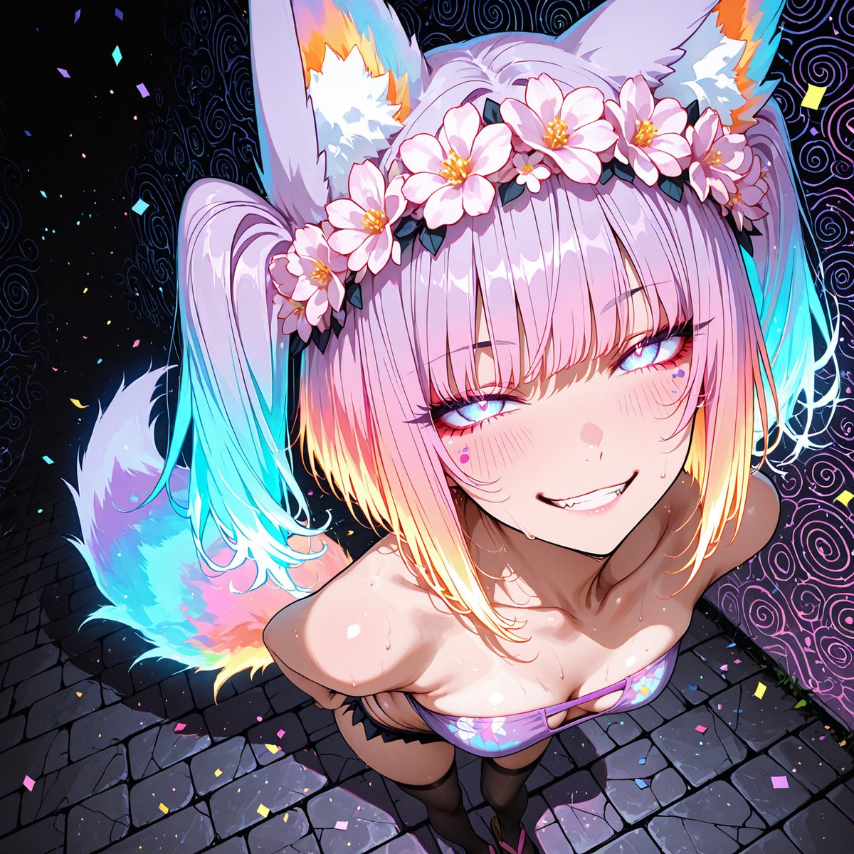 IrithiumStudios's tweet photo. Rainbow Kitsune https://t.co/em6kkgvzCp
