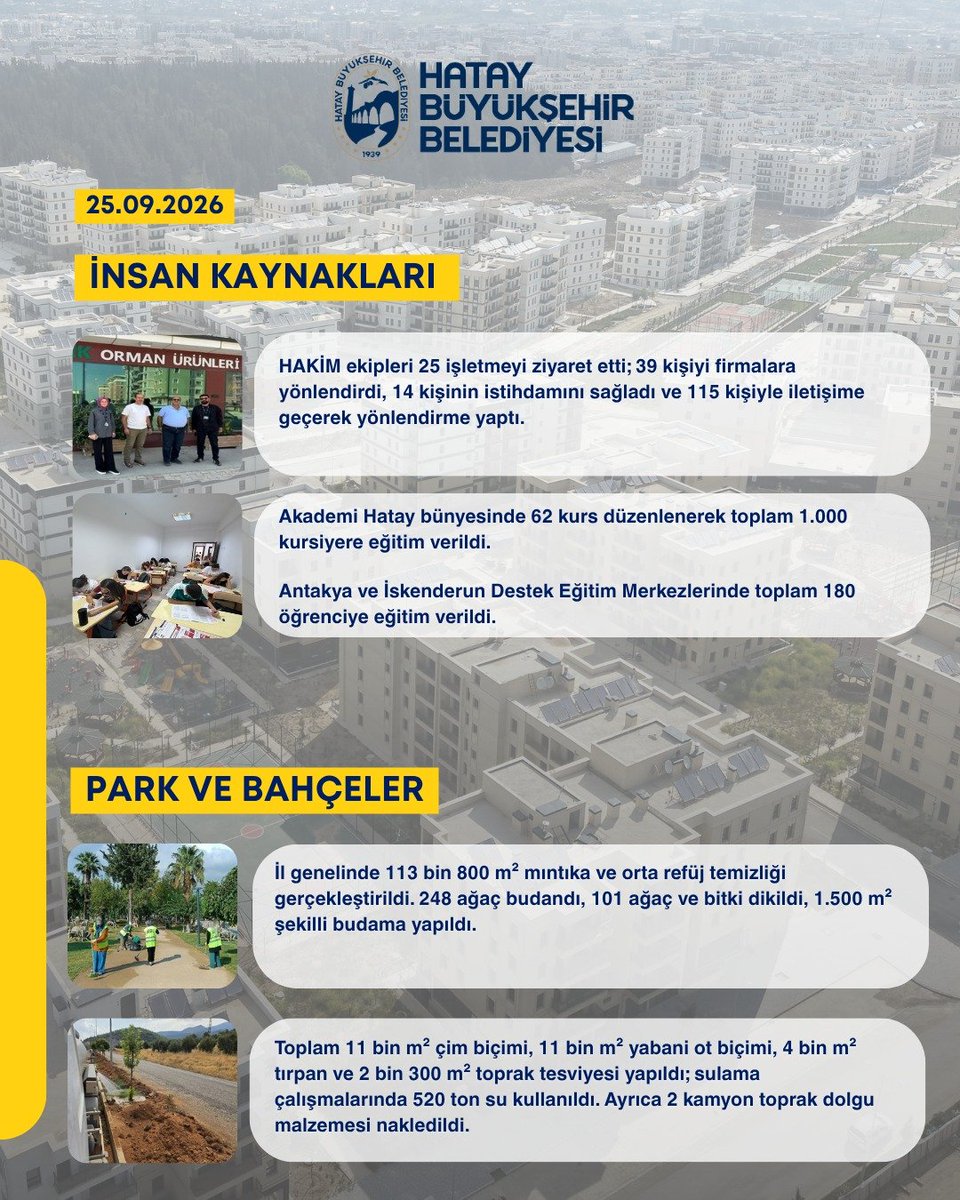 HatayBSB's tweet photo. Bugün Hatay'da neler yaptık?
🗓25.09.2026 https://t.co/XbiLC5553Q