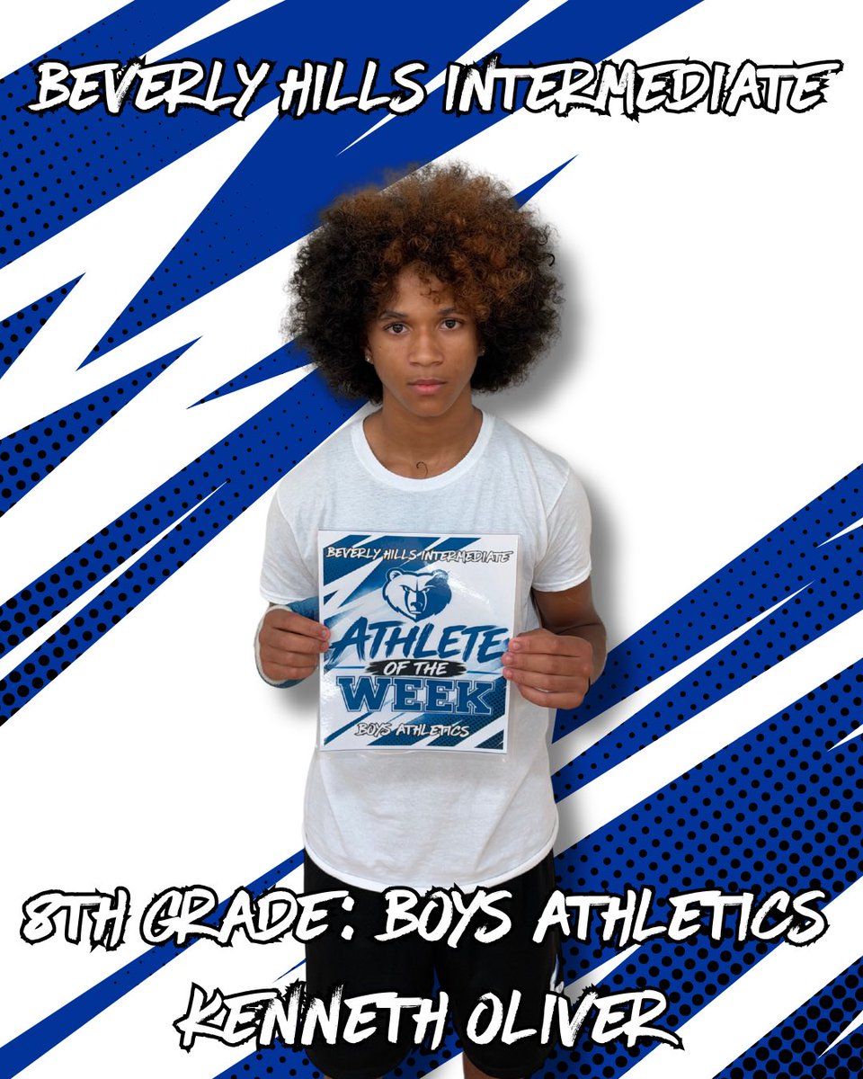 BHIAthletics's tweet photo. Week 4 Athletes Of The Week:
8th Grade: Kenneth Oliver
7th Grade: Deontre Copeland
#BHIAthletics #BHIBears https://t.co/RCKfcvPta5