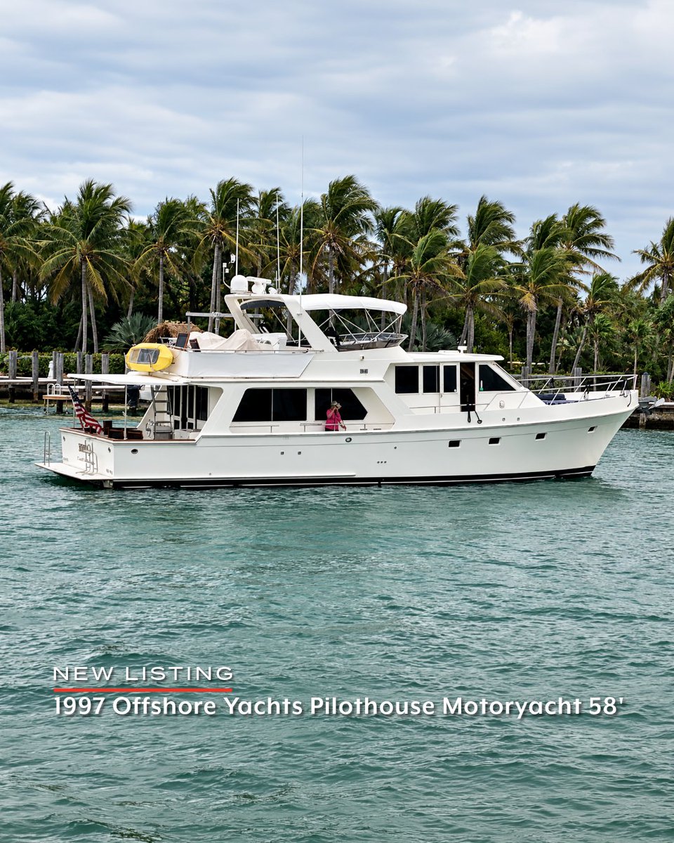 LukeBrownYachts's tweet photo. New listing: Candide, a 1997 Offshore Yachts Pilothouse Motoryacht, with Luke Brown Yachts. Asking $595,000. Fully rewired systems, PLC monitoring rarely seen outside custom maxi-yachts. 
Steve Deane, steve@lukebrown.com
#LukeBrownYachts #OffshoreYachts https://t.co/a9UawAUSiy