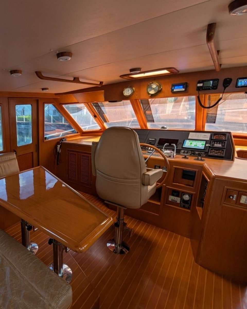 LukeBrownYachts's tweet photo. New listing: Candide, a 1997 Offshore Yachts Pilothouse Motoryacht, with Luke Brown Yachts. Asking $595,000. Fully rewired systems, PLC monitoring rarely seen outside custom maxi-yachts. 
Steve Deane, steve@lukebrown.com
#LukeBrownYachts #OffshoreYachts https://t.co/a9UawAUSiy