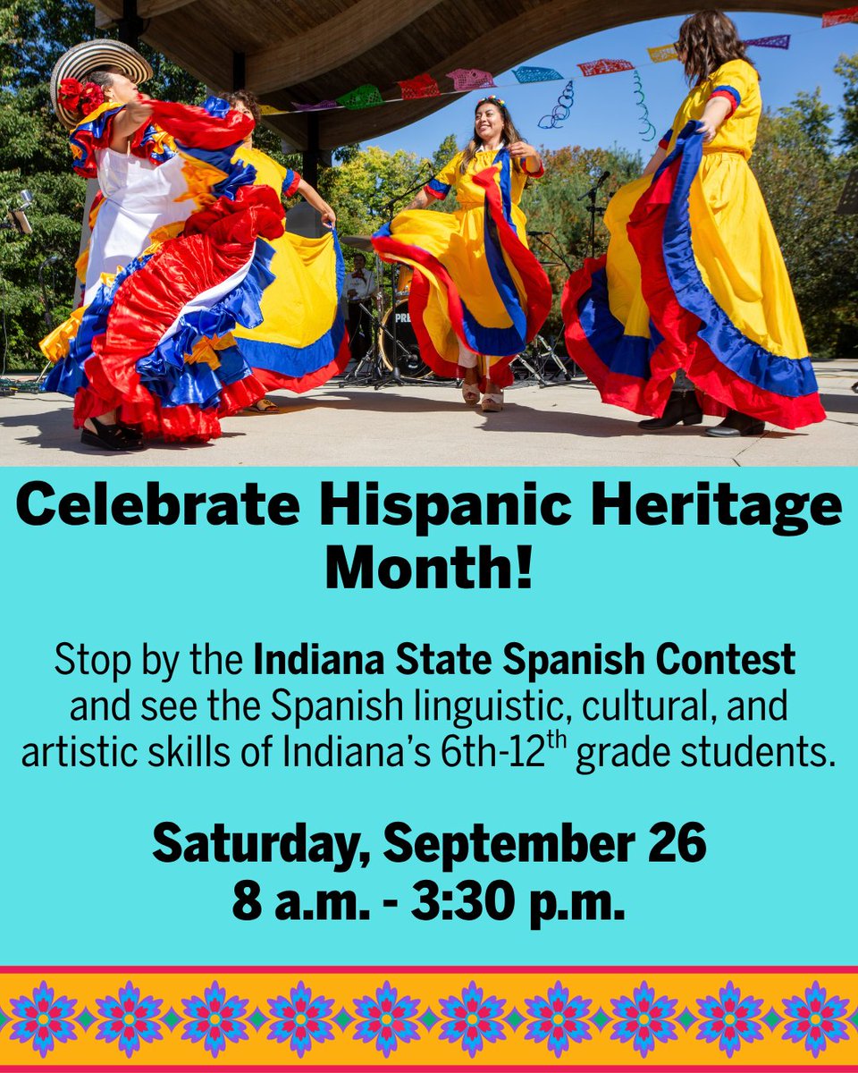 IUKokomo's tweet photo. Celebrate Hispanic Heritage Month at IU Kokomo tomorrow, and attend the Indiana State Spanish Contest! Come see the hard work and skills of Indiana middle and high school students. https://t.co/6YUUgBzFIx
