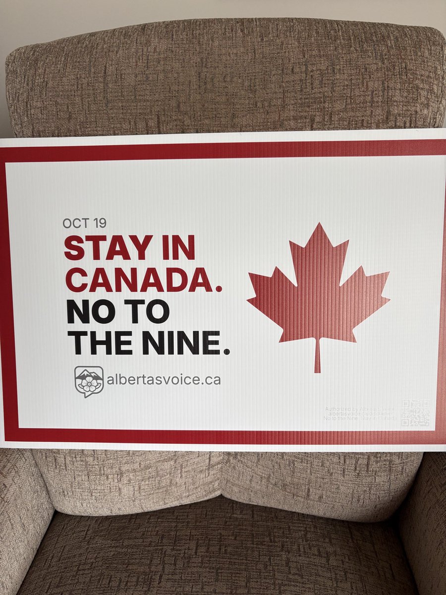RichardKnack's tweet photo. ALBERTA Referendum reminder :

NO to the 9 !
YES remain in CANADA 🇨🇦 ! https://t.co/yfiEOcXTcg