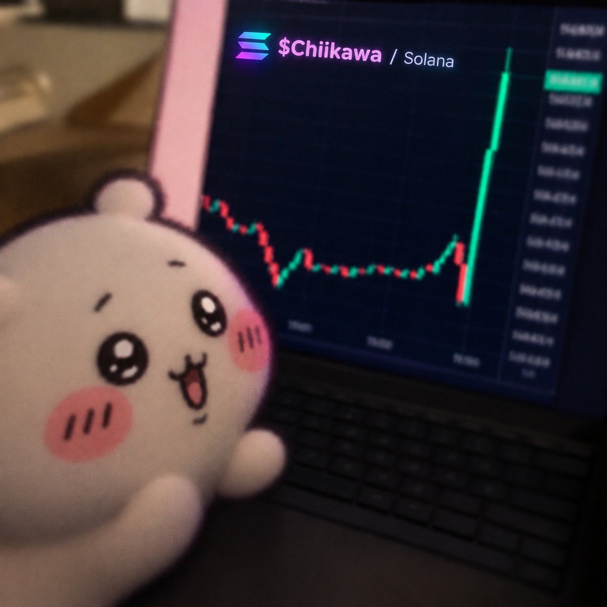 interlinklabstr's tweet photo. Buying a Chiikawa with a market value of 300k today is the same as buying a Shiba or a Pepe with a market value of 300k. No one can argue otherwise. If anyone does, they should just click on this tag: @ngnchiikawa #ちいかわ 

Even Elon Musk's posts don't get this many views... 
Chiikawa is a popular cultural icon and has many agreements with various groups.  Even CNN, which has 15 million followers, shared a photo of Chiikawa today. He's on his way to Europe and the US.
