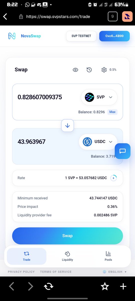 Bruce64942's tweet photo. I don't know if anyone else noticed, but I always hated testnet projects because they're confusing; most don't have a guide, and there is no guarantee of a token after all the stress and energy put in ...

Well, that was until this year, when I got onboarded on @sndcapp; they provide the guide needed to run a majority drop, provide you with info like project X score, financial status,  their partners, and also the team behind the project, which gives you enough info to know if a project might do well or not...

Imagine the old way of doing things: you have to have like 10 tabs, do multiple research, dedicate your time and energy just for the project, only to announce that they aren't distributing any tokens.

Syndicate do all that research for you and provides you with guides, which make carrying out the activity look pretty easy, and with enough knowledge and info about the project,  I can know what to expect and what not to,  since then it's been pretty easy for me and prevents me from wasting time on those that aren't worth my time .

I tried out a testnet today called @SvpChain  where I was able to swap, bridge,  lend and also carry out some other activities on it.....
And before even joining the Syndicate team have already provided info that they're no promised future token so I had no expectations. I just went there as a tester to explore the system, and it was a great experience for me cause everything was super smooth