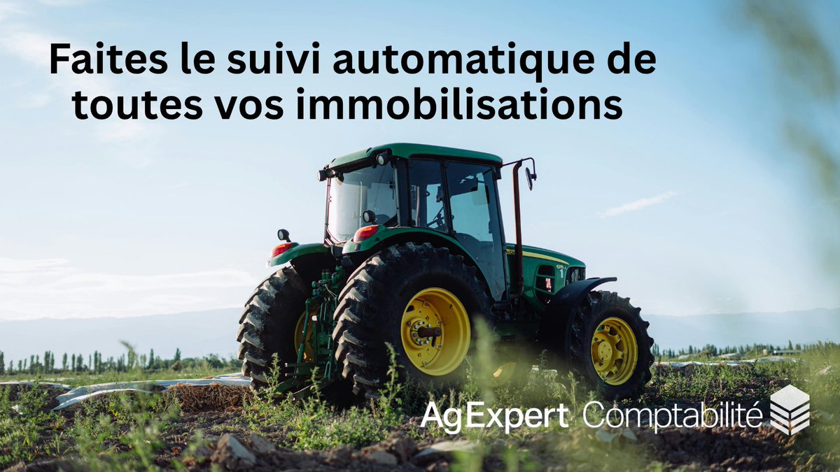 FACAgExpert's tweet photo. Vos équipements ne sont pas que des coûts; ils perdent de la valeur. AgExpert Comptabilité assure automatiquement le suivi et l’amortissement de vos immobilisations, afin que vos livres reflètent la valeur réelle de votre exploitation. En savoir plus : https://t.co/I8rPCGBry8 https://t.co/NVthTIXKiX