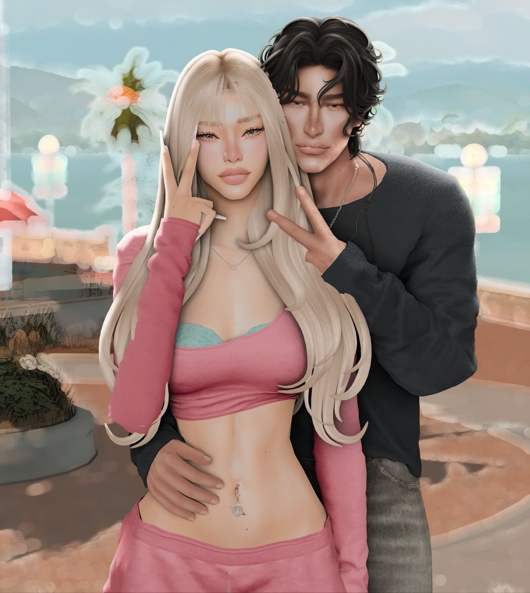 simsbIy's tweet photo. ares and the gorgeous gorgeous girl he bagged by (checks notes) being charming and kind https://t.co/kXJcukaPFg
