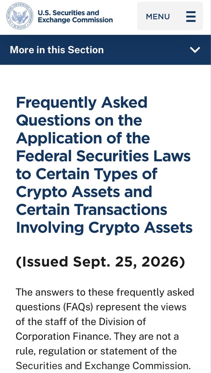 _Crypto_Barbie's tweet photo. 🇺🇸 BREAKING: THE U.S. SEC HAS ISSUED NEW GUIDANCE THAT CLARIFIES THAT STAKING TOKENS ARE NOT SECURITIES! 📝

IT‘S HAPPENING, WITH OR WITHOUT CLARITY 🙏🏼 https://t.co/HLjjWrqANn