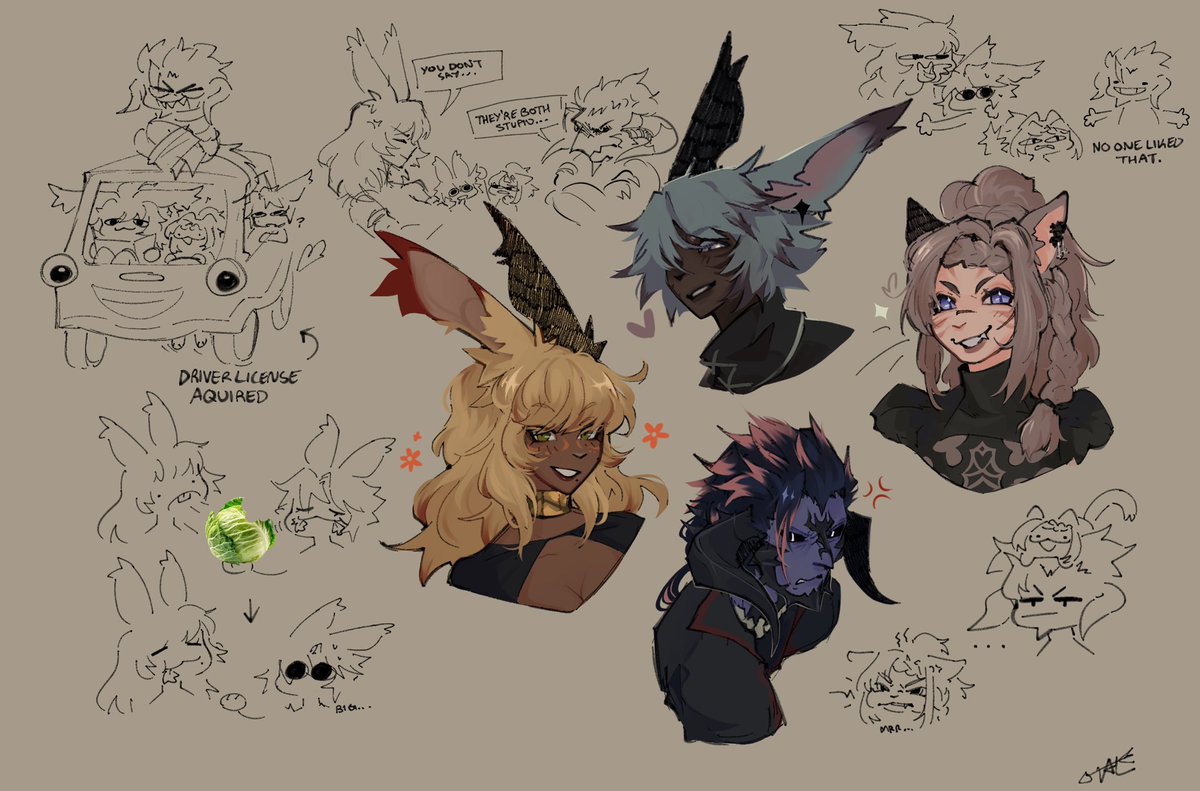 Valuctide's tweet photo. Been playing so much final fantasy… got my own team too!! I love them so buch 🥹

#ffxiv https://t.co/9ZYeYgfQTF