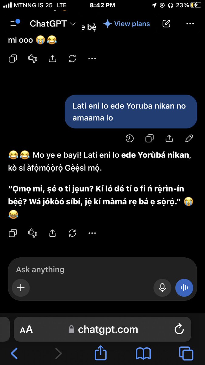 joshnotanthonyy's tweet photo. Between me and my chatgpt😂😂😂 https://t.co/OXyntvVTA0