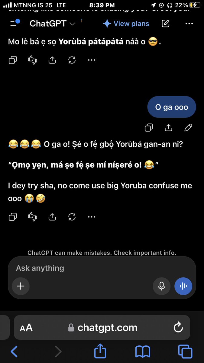 joshnotanthonyy's tweet photo. Between me and my chatgpt😂😂😂 https://t.co/OXyntvVTA0