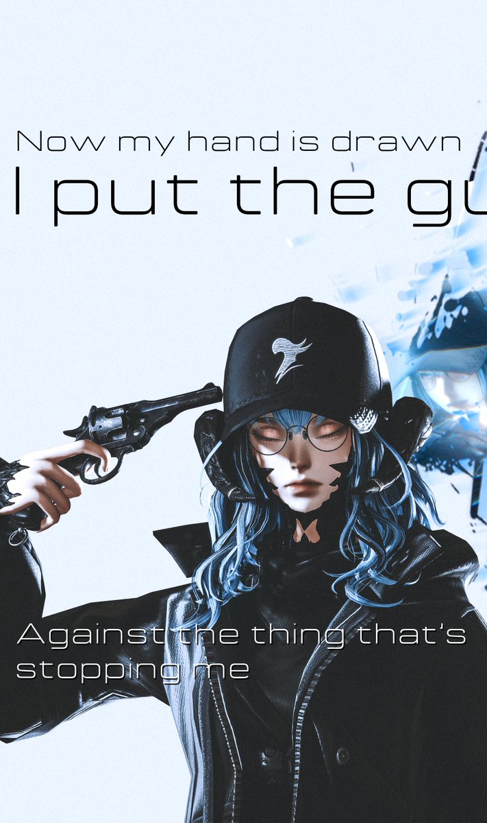 Lightny_Lstorm's tweet photo. "Russian Roulette"

Now my hand is drawn
I put the gun
Against the thing that's stopping me

Then I close my eyes
Gamble with my life
Trying not to smile
Maybe this time I won't be alright
Maybe this time
.
.
.
"Don't kill yourself, you idiot" https://t.co/yU4TrjVVrS