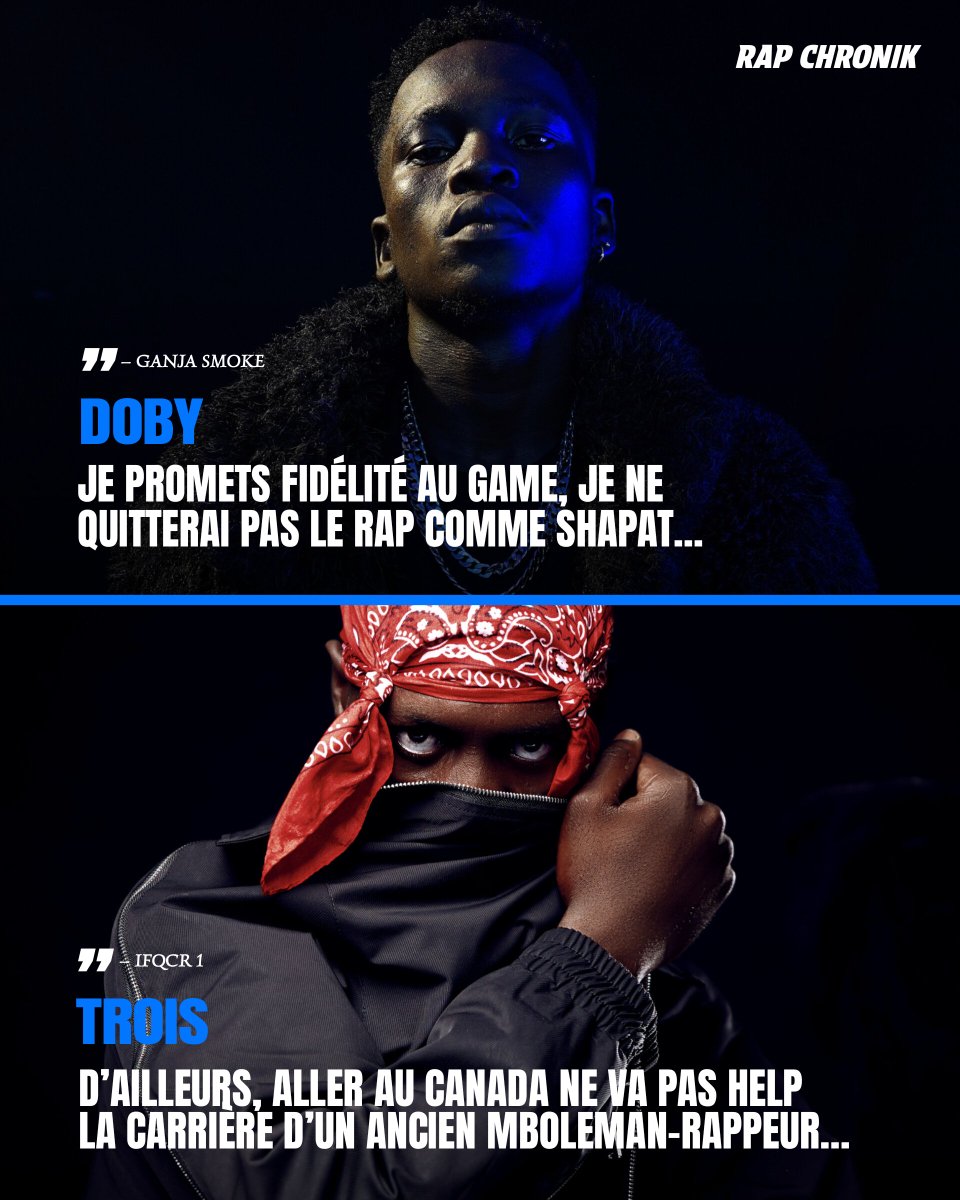 RChronik23218's tweet photo. 🚨 Après L’øtre-là du duo TROIS, c’est au tour de Doby de s’en prendre à Shapat dans son titre « Ganja Smoke ».

🎙️ Doby : « J’promets fidélité au game, j’ne quitterai pas le rap comme shapat… »

Une ligne qui fait écho à celle de L’øtre-là dans « IFQCR 1 ».

#RapChronik https://t.co/ImFUPU7vq0