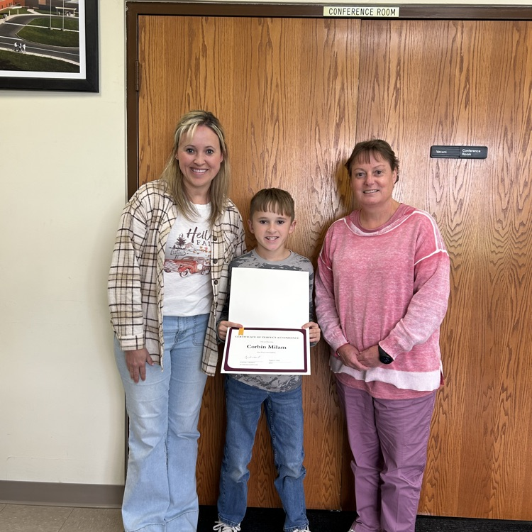 FCSWV's tweet photo. Congratulations to Corbin Milam, 4th grade student from FPK8 for earning an attendance award.🥇 🎉🏆🏴‍☠️

Pictured is Corbin, his mom and Cynthia Hedrick Attendance Director. https://t.co/8xnENjAgpO