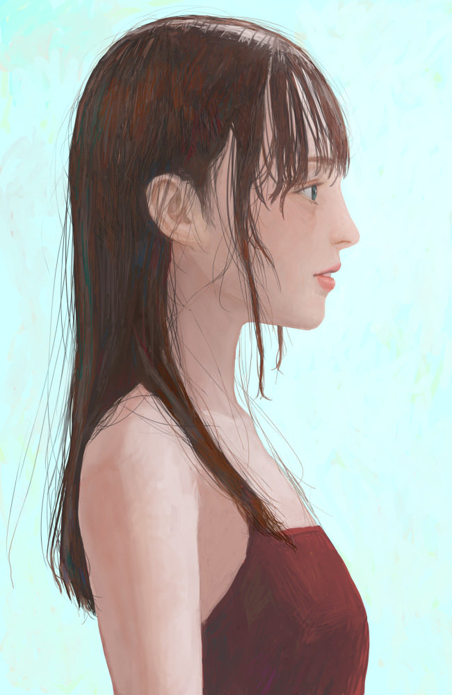 Latoa0123rj's tweet photo. おはようございます🌞🌟

「女の子の横顔」
clip studio
最近制作。以前上げた「青年の横顔」の対として描きました。 https://t.co/vCsjVlyZPU