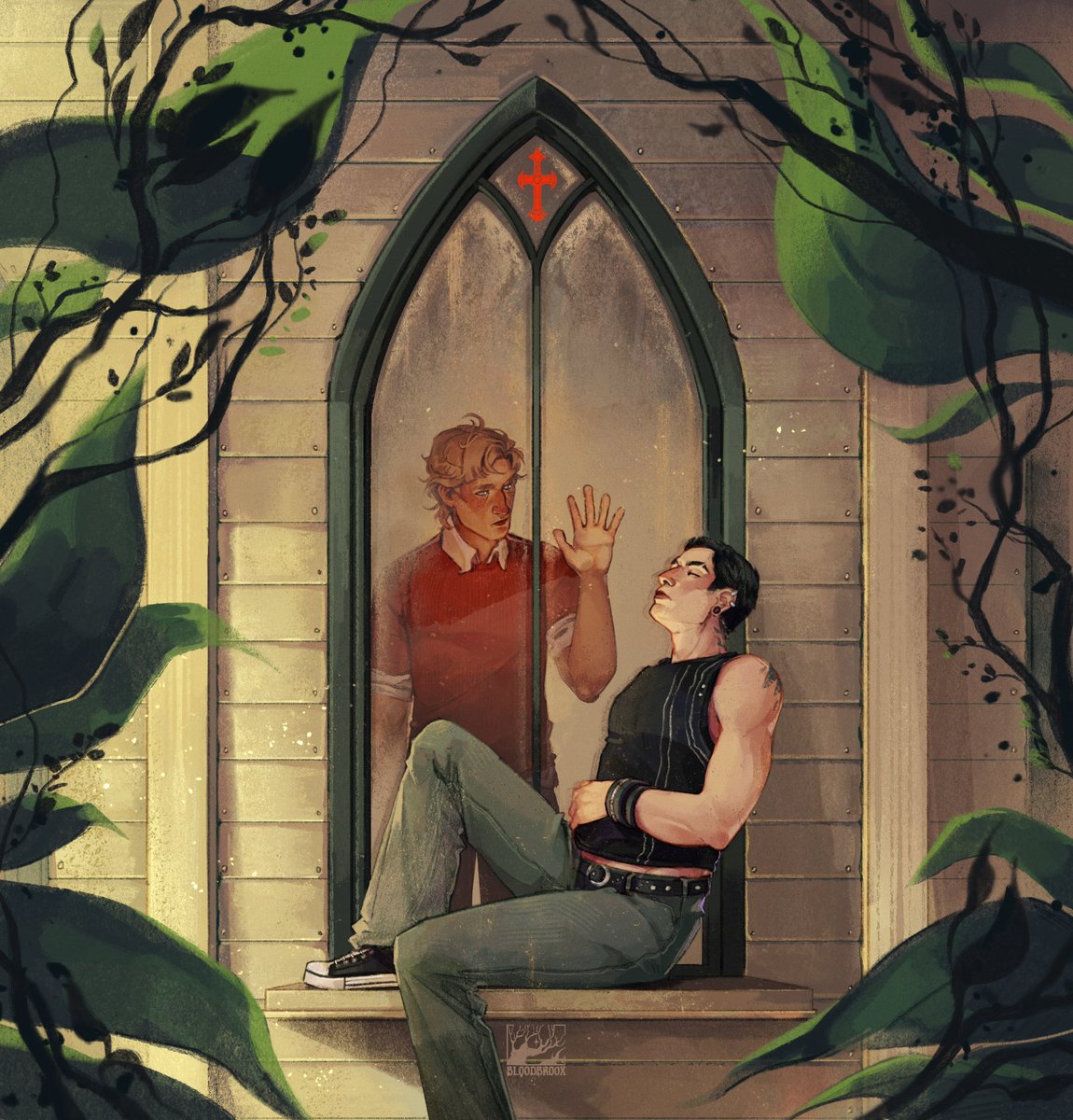 bloodbroox's tweet photo. It was possible that there were two gods in this church. 🐦‍⬛🍂#pynch #trc https://t.co/c3ihn8rGEr