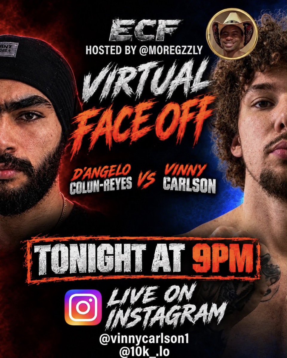 WardMgmt's tweet photo. 🚨TONIGHT 9PM FACEOFFS🚨

➡️Tune in on Instagram : @Vinnycarlson1 https://t.co/gEiykssHAc