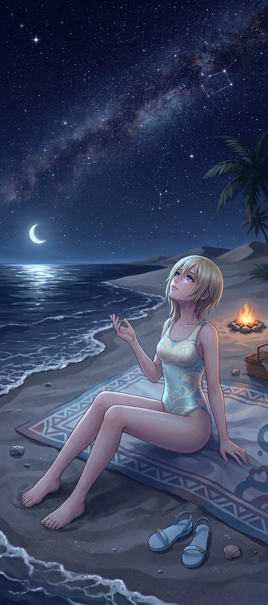 Patri_MV13's tweet photo. Naminé - Summer edition - cielo estrellado  
#namine #kingdomhearts https://t.co/aDoiwsqmMH