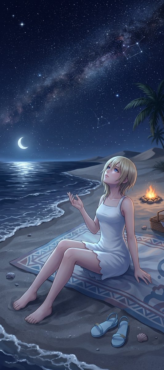 Patri_MV13's tweet photo. Naminé - Summer edition - cielo estrellado  
#namine #kingdomhearts https://t.co/aDoiwsqmMH