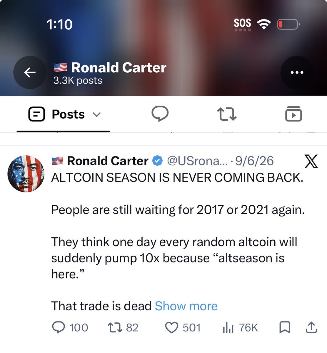 AlohaCrypto333's tweet photo. @USronaldcarter I’m so confused. What ALT coins are you buying? https://t.co/u5urhfmk9O