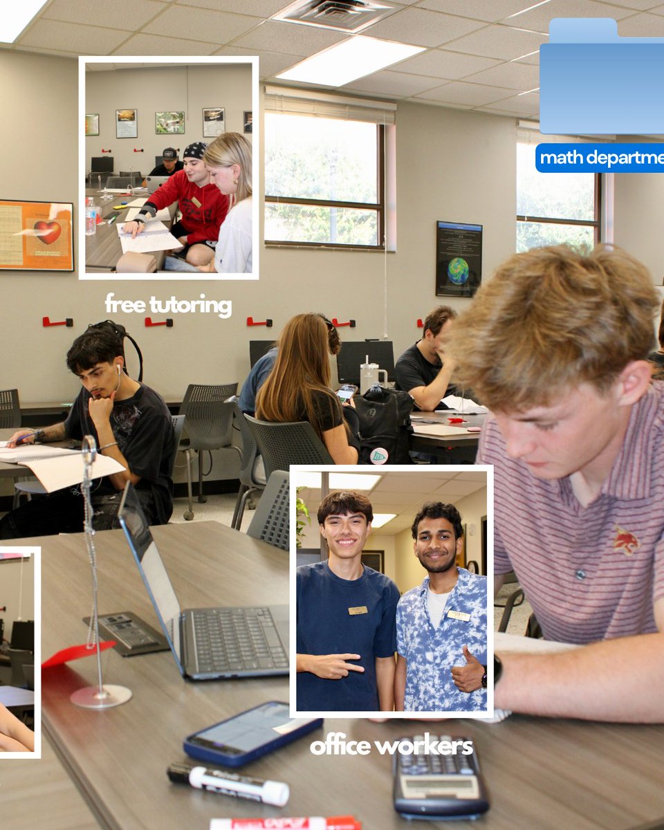 TXSTMath's tweet photo. There's always so much going on within our department. We have tutors working daily at #MathCATS to help students perform at their peak, office workers putting in hours to better the department and undergraduates giving seminars focused on their research.
#TXSTMath https://t.co/rCJuqkq5ul