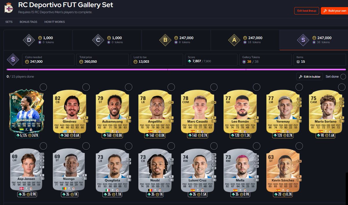 Clausinho10's tweet photo. ✅72 FICHAS de GALERÍA por 2 Plantillas

🇬🇦Si metes a Auba 85 en la plantilla del Depor

🇷🇴Si metes a Ratiu 85 en la plantilla del Rayo Vallecano

🧩Conseguirás 72 tokens

💸Eso si mínimo necesitas 250k para fichar a Auba, aunque conforme pasen los días bajará de precio https://t.co/d3FXHcXrEd