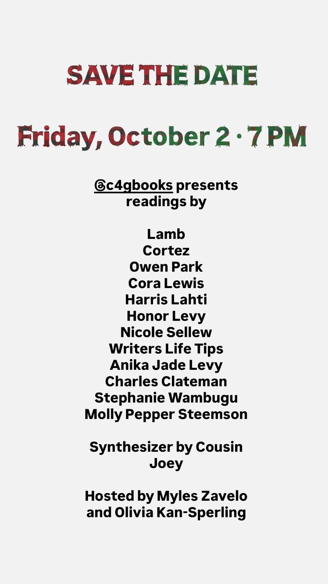 MazBangerz97's tweet photo. @C4GBooks 

EARTH, 49 Orchard St, New York, NY 10002 https://t.co/2WHoGiwm6l