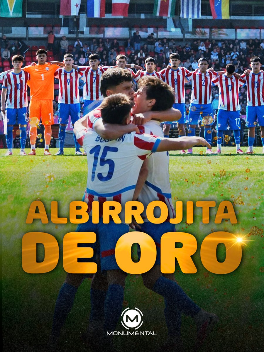 AM_1080's tweet photo. 🥇🇵🇾¡BICAMPEONES SUDAMERICANOS!

🔸La Selección Paraguay Sub 20 se impuso a la Selección Argentina en penales para alzarse con la medalla de oro en la modalidad de Fútbol de los Juegos Sudamericanos 2026.

⚽️Los 12 pasos coronaron a la Albirroja, que fue totalmente efectiva en la tanda.

👉🏼Paraguay vuelve a colgarse la medalla de oro por segunda vez consecutiva, la anterior fue en Asunción 2022.

👏🏼Y sí, ¡merecidos campeones muchachos! Fueron los mejores del torneo.

#ComunidadMonumental 📻