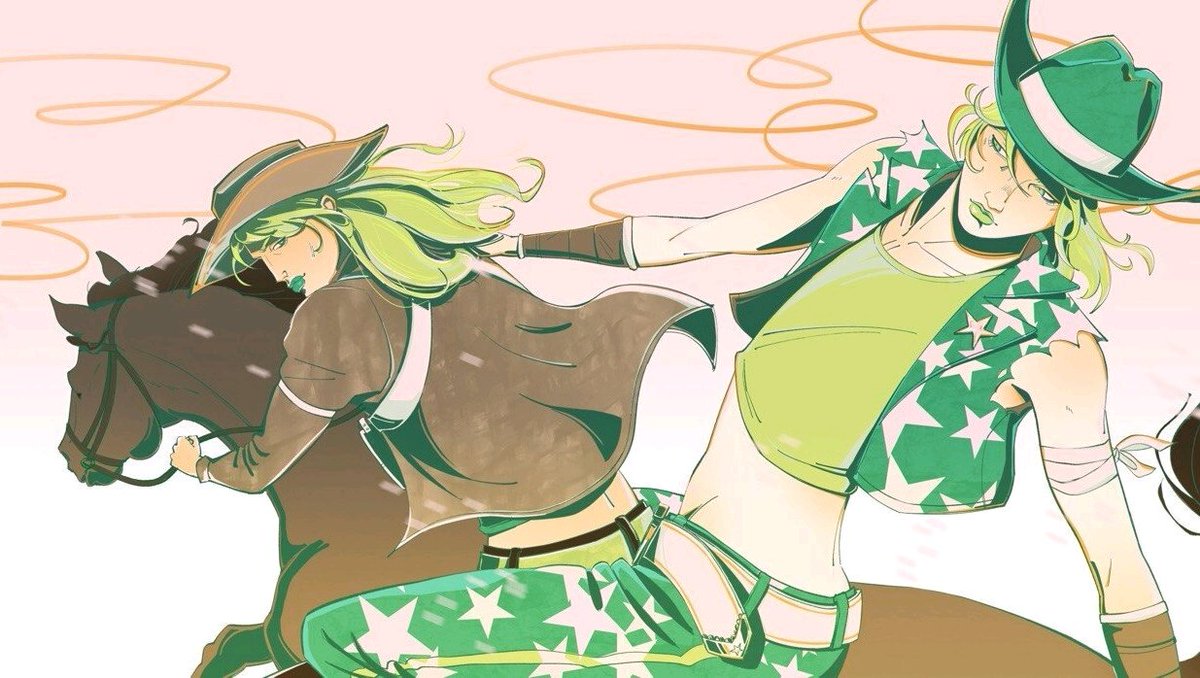 n1t3l1t3's tweet photo. THE RACE IS ON!!!🐎🐎🐎🐎🐎
#steelballrun #gyjo https://t.co/ryWtrhepAg