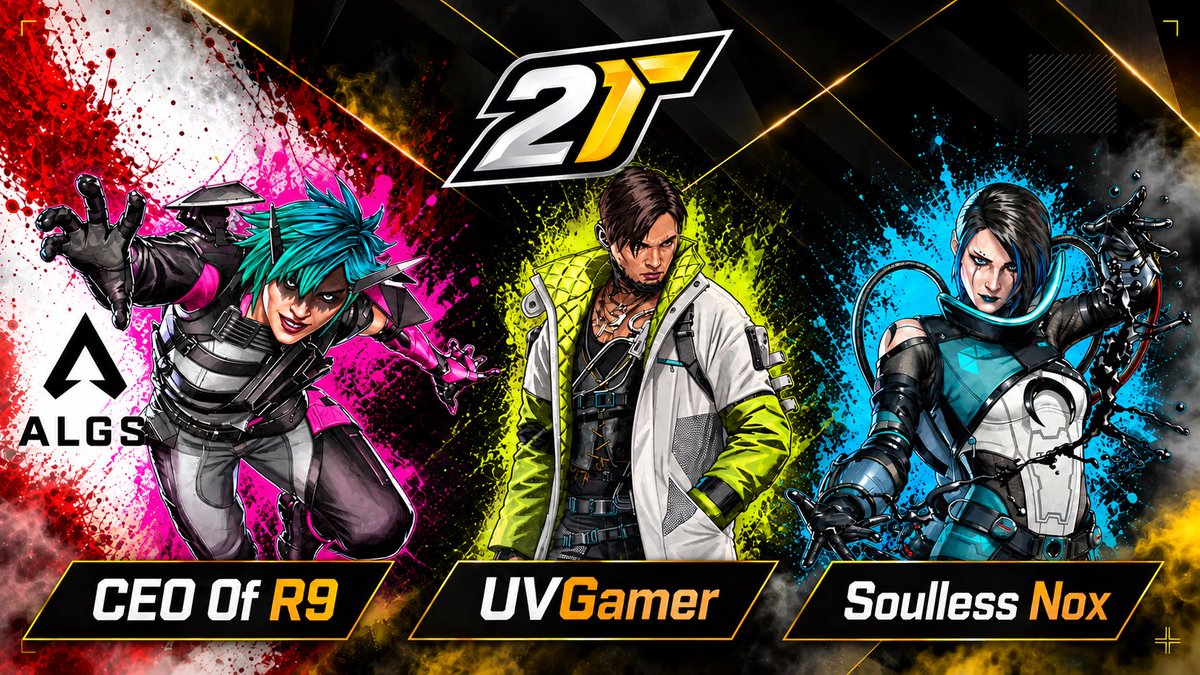 2TalentedEU's tweet photo. 🟡ALGS CHALLENGERS ROSTER🟡

Locked in and ready to compete for 2T in ALGS Challengers this weekend, good luck to the boys competing! 🔥💛

CEO Of R9 • UVGamer • Soulless Nox

#ALGS #ALGSC #Time2Takeover https://t.co/Lk3LkBgol6