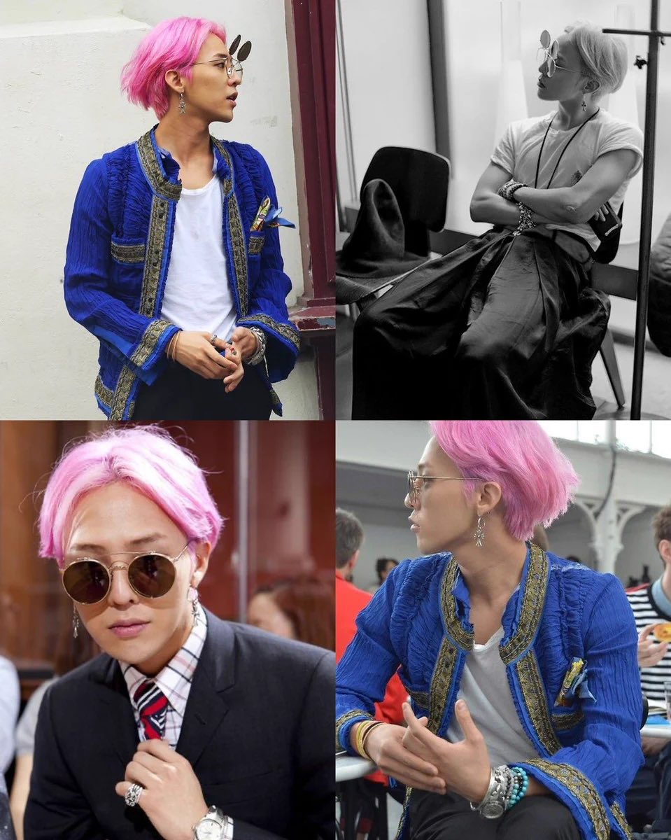 jiyongvamp's tweet photo. People being shocked that Gdragon is at #1 for best dressed idols of all time as if Karl Lagerfeld didn’t choose him to be one of his muses because of his style, personally photographed him for Vogue, and made him Chanel's very first Asian and Korean male global ambassador 

In 2012, he became the first Kpop idol to attend Paris Fashion Week specifically BECAUSE of his status as one of Asia’s biggest fashion moguls

He was always at the front row of shows, & his attendance at those positioned him as an essential figure in connecting Kpop with the world of high fashion… it wouldn’t have been possible without him

There was simply no other choice for #1 😭