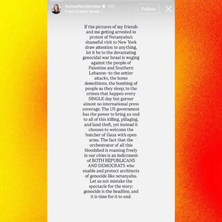PopCraveFR's tweet photo. Hannah Einbinder s’exprime après avoir été interpellée lors d’une manifestation contre la visite de Benjamin Netanyahu à New York. https://t.co/e2UNzneyaS